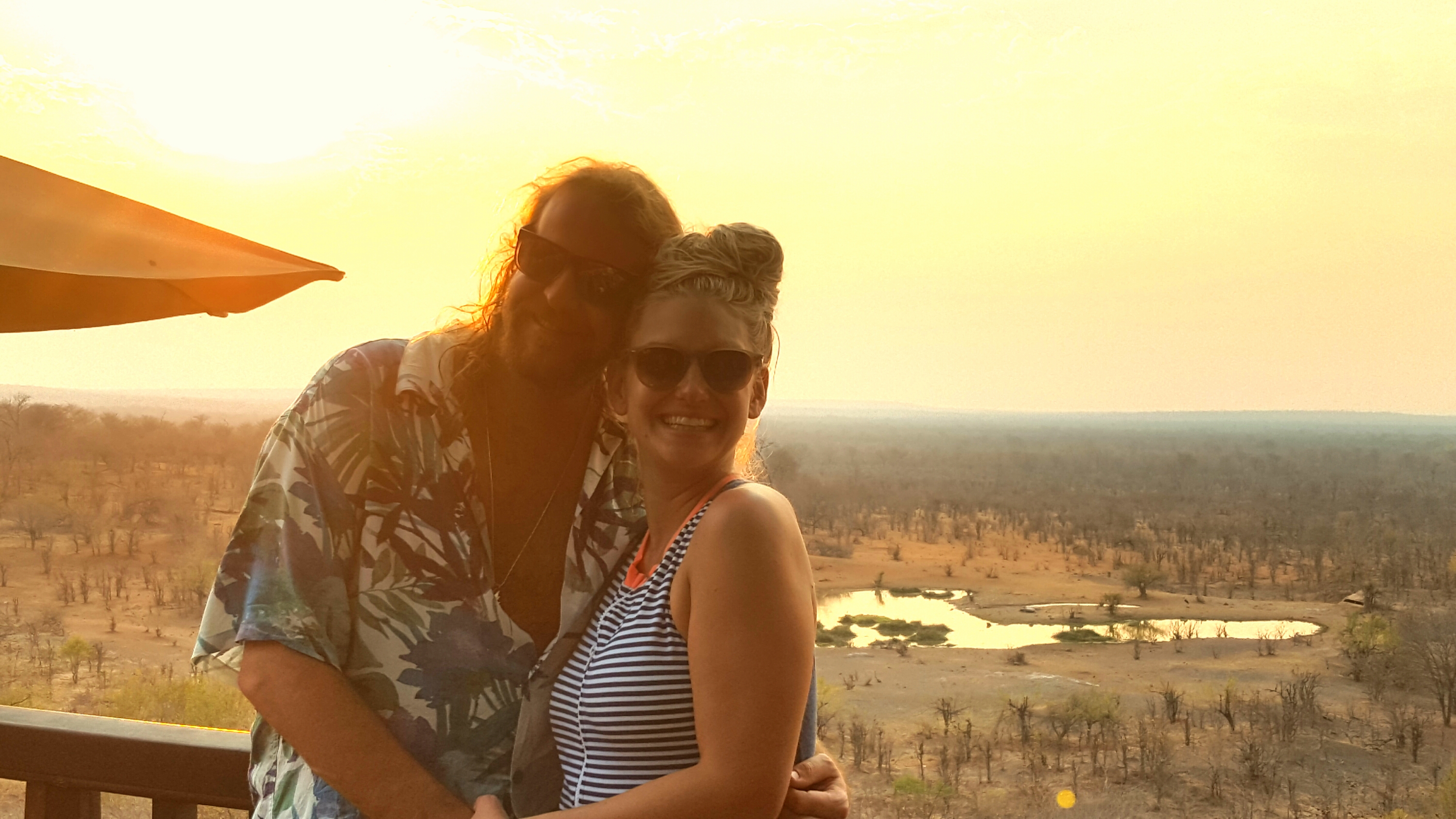 Todd and Kimberly Hogate at Victoria Falls Zimbabwe Africa