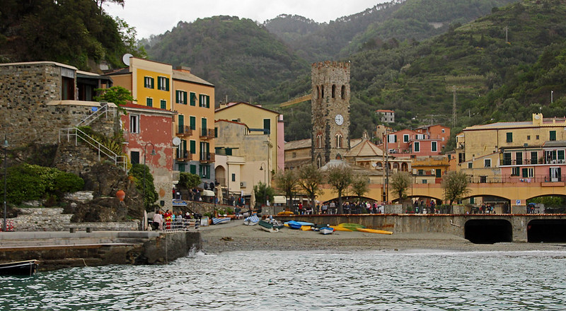 The rugged coastline and terraced cliffs of Cinque Terre
