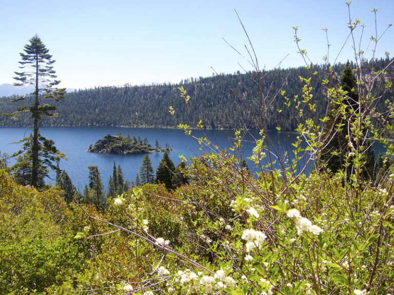 Emerald Bay and Fannette Island on Lake Tahoe from Inspiration Point