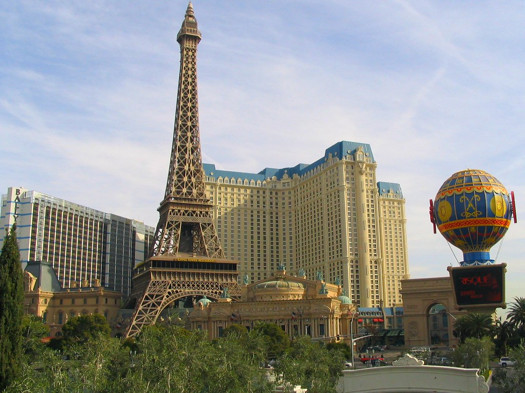 Glittering casino resort interior in Las Vegas Nevada