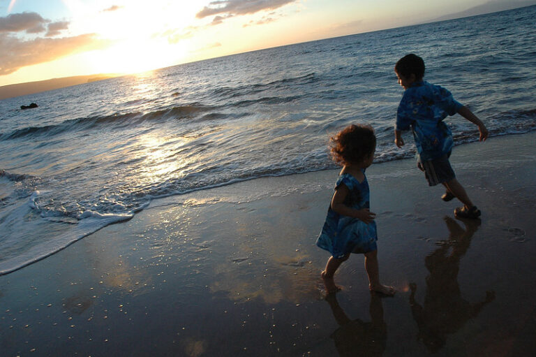 Beautiful turquoise ocean beach in Maui Hawaii perfect for a family vacation