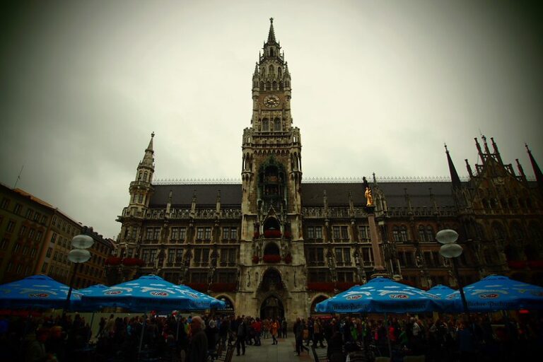 New Town Hall on Marienplatz square in central Munich Germany