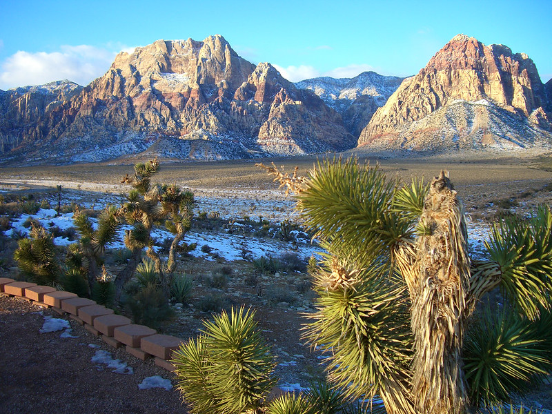Red sandstone formations at Red Rock Canyon near Las Vegas Nevada