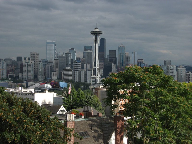 The Space Needle and Seattle skyline seen from Kerry Park