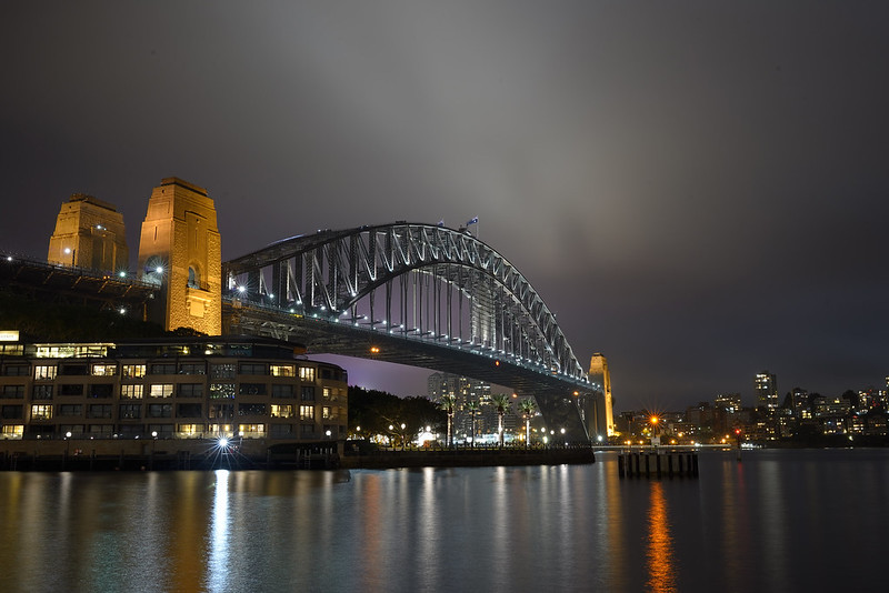 Sydney Harbour Bridge spanning the harbor in Sydney Australia