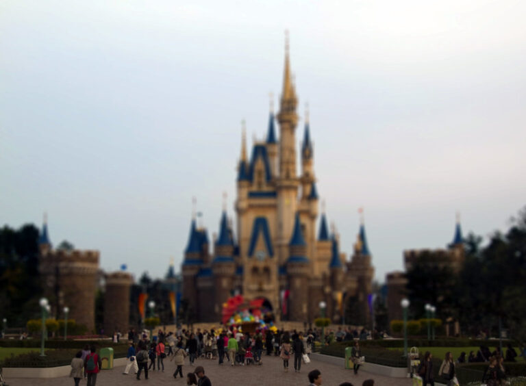 Cinderella Castle at Tokyo Disneyland on a clear day