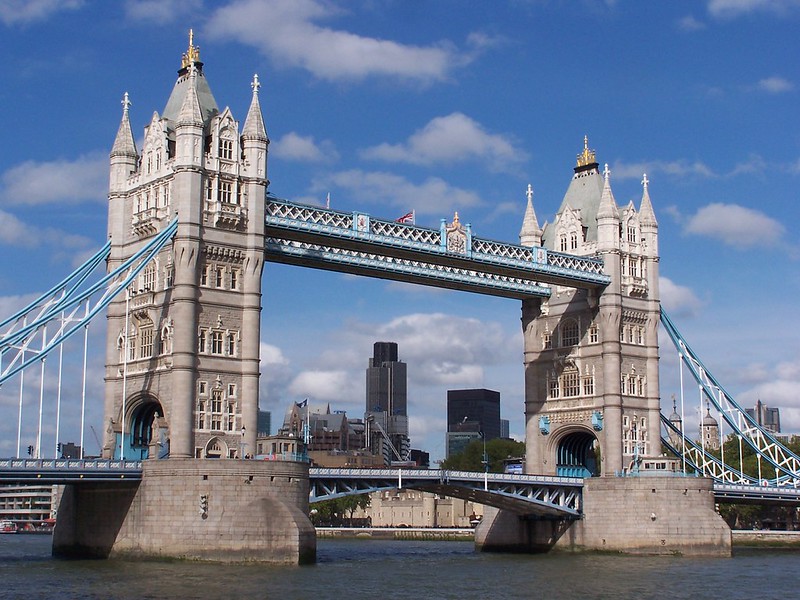 Tower Bridge spanning the River Thames in London