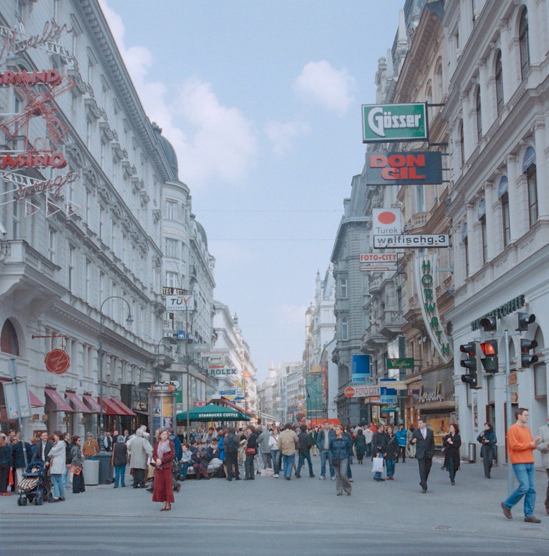 Historic building facade in central Vienna Austria