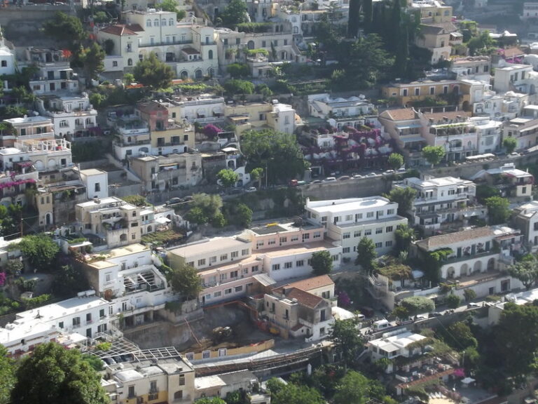 Colorful hillside houses of Positano on Italy Amalfi Coast