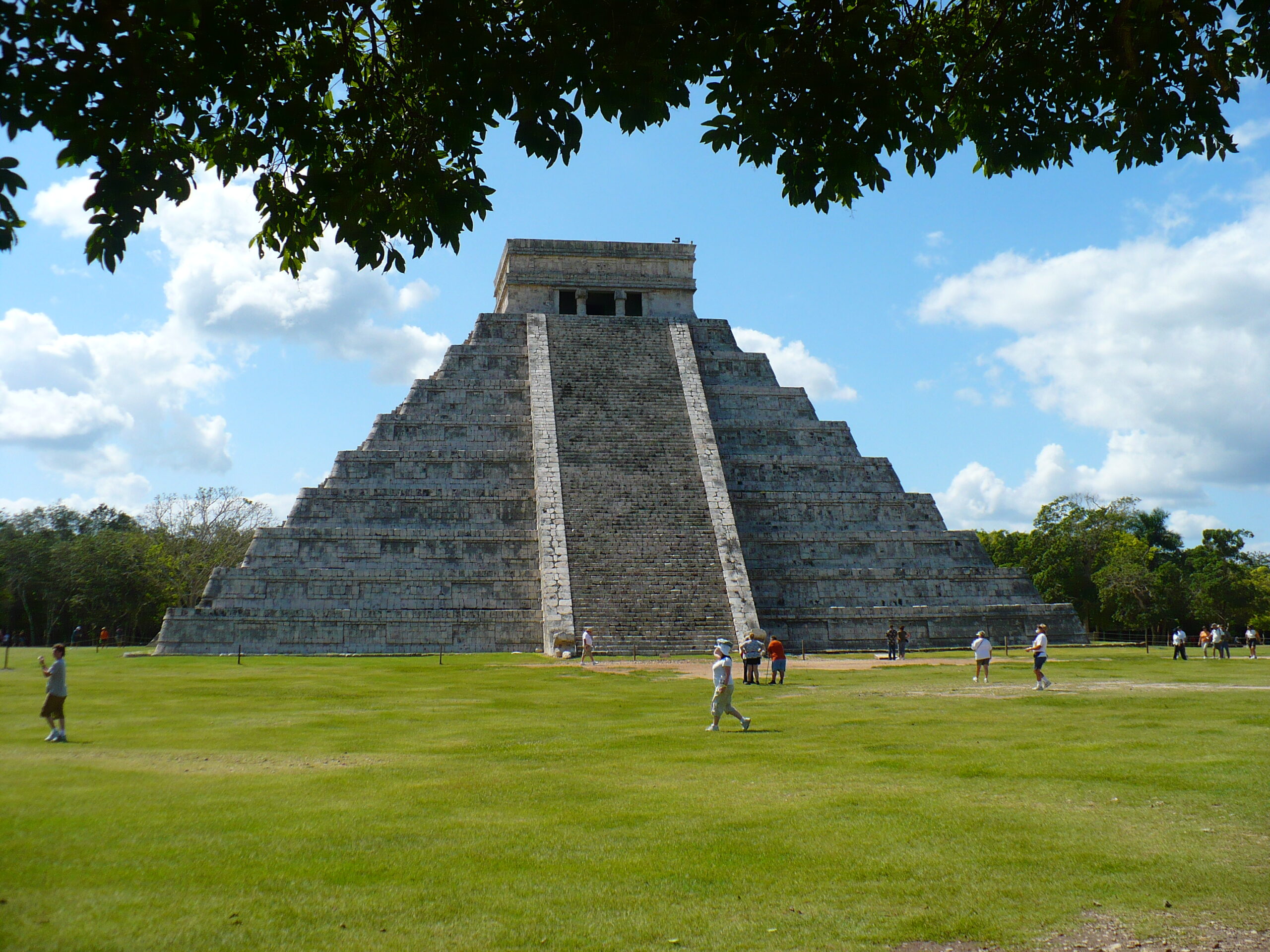 The Kukulkan pyramid at Chichen Itza in the Yucatan Mexico
