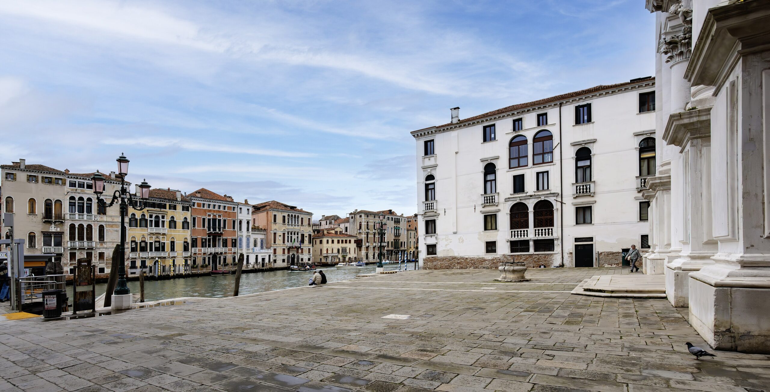 Historic palazzos lining the Grand Canal in Venice, Italy