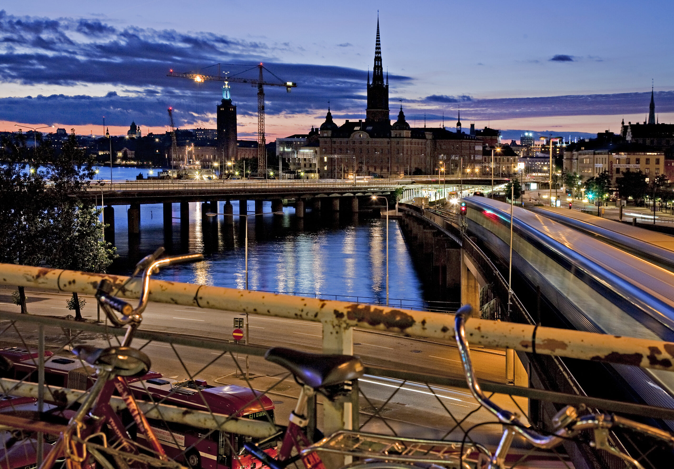 Historic lanes and ochre buildings of Gamla Stan, Stockholm's old town