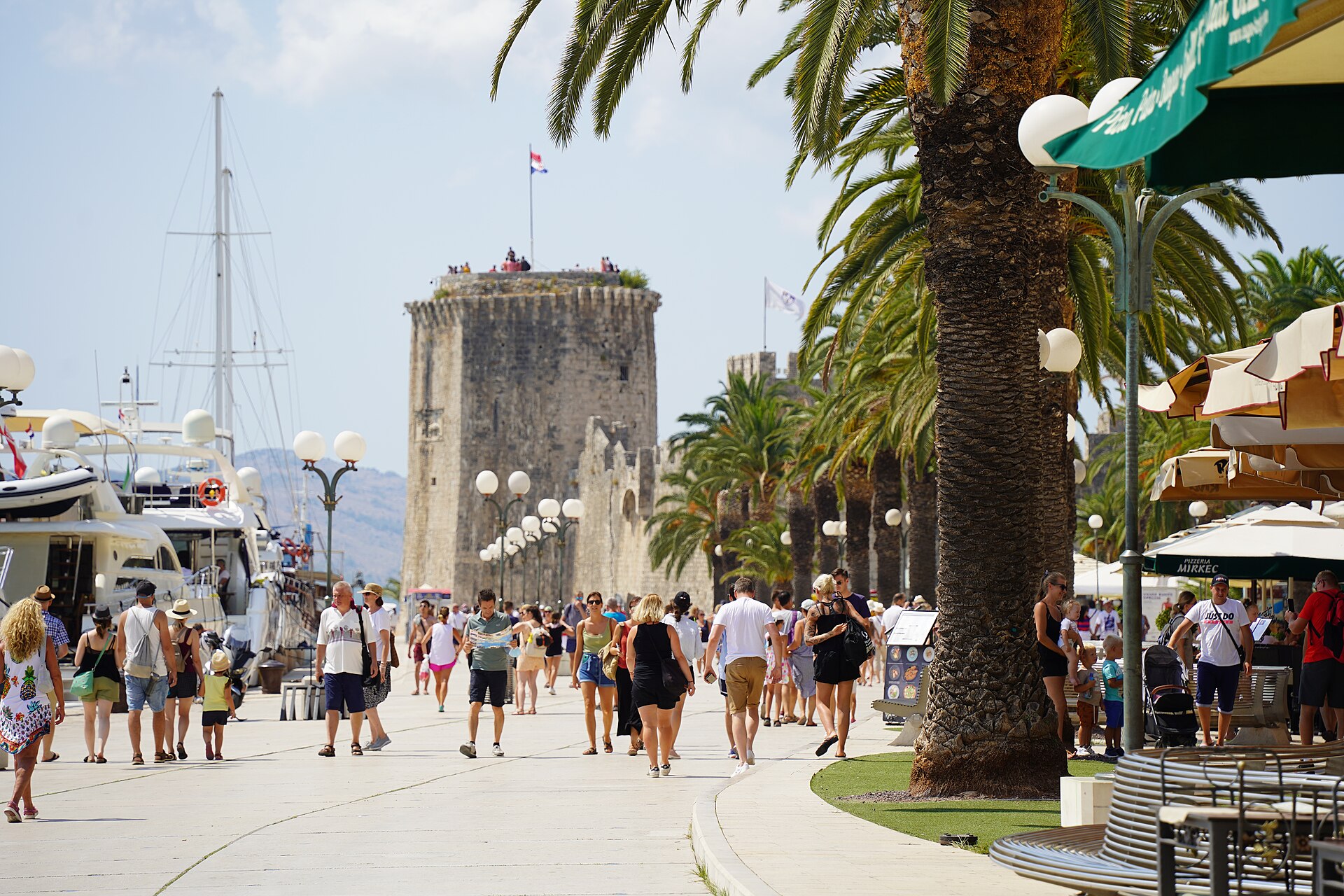 The Venetian Kamerlengo Fortress on the waterfront in Trogir, Croatia