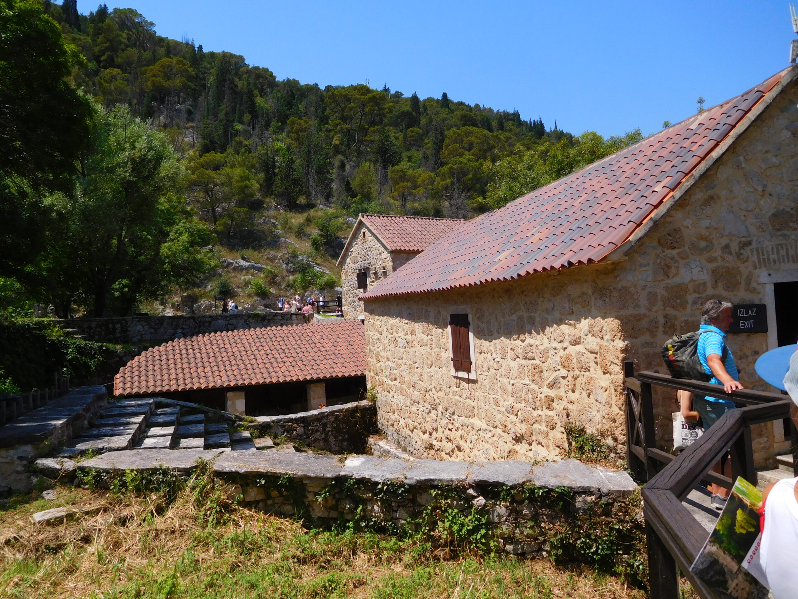 Restored stone watermills in the ethno village beside Skradinski Buk in Krka National Park
