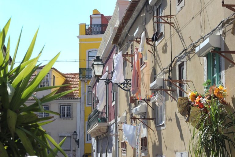 The colorful buildings and streets of Lisbon, Portugal