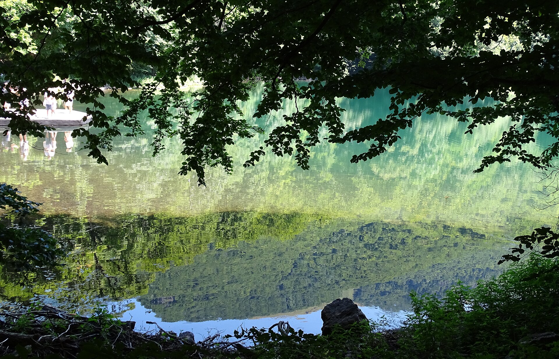 Crno Jezero, the Black Lake, ringed by pine forest in Durmitor National Park