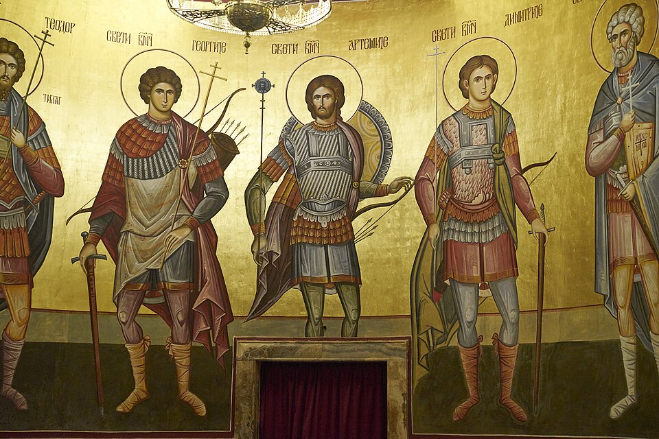 Frescoed interior of the Cathedral of the Resurrection of Christ in Podgorica
