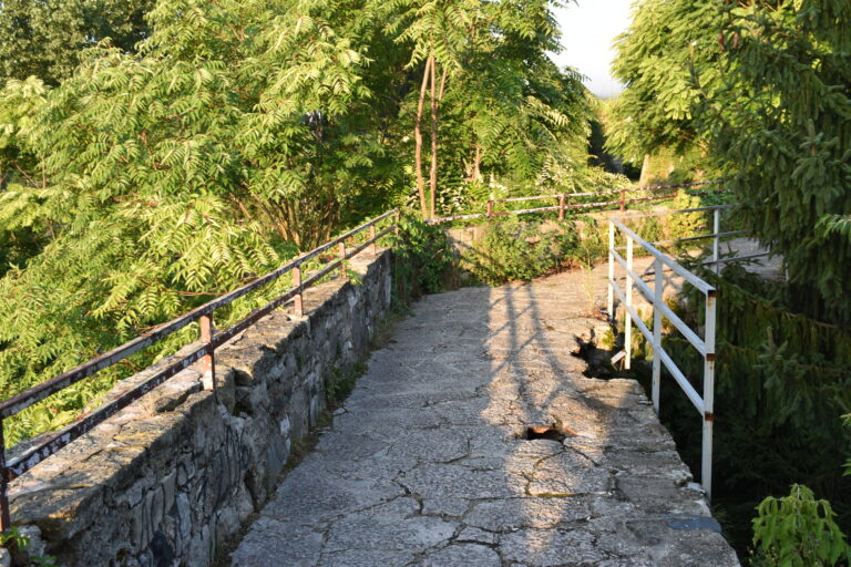 Stone walls of Kastel Fortress beside the Vrbas river in Banja Luka