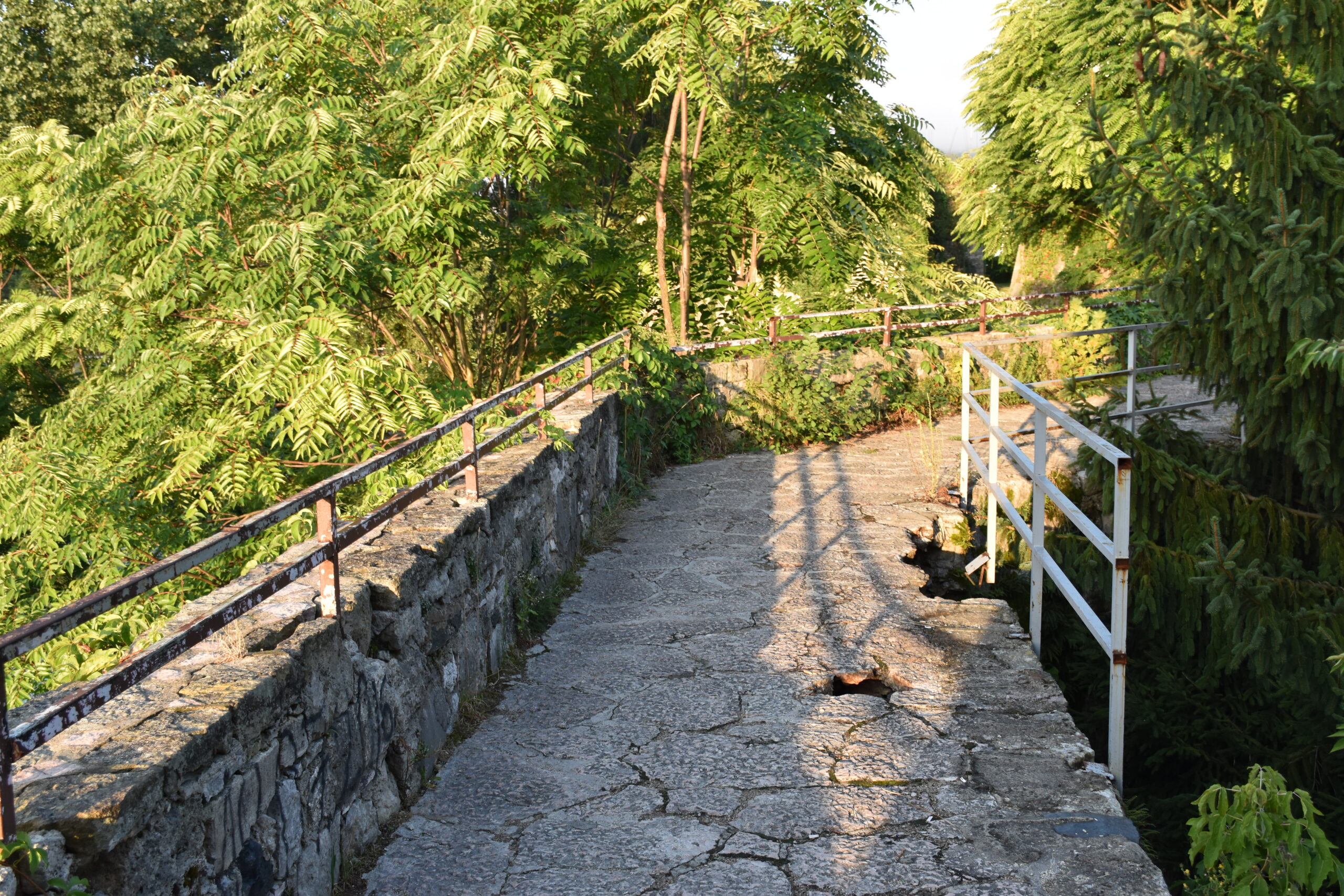 Stone walls of Kastel Fortress beside the Vrbas river in Banja Luka