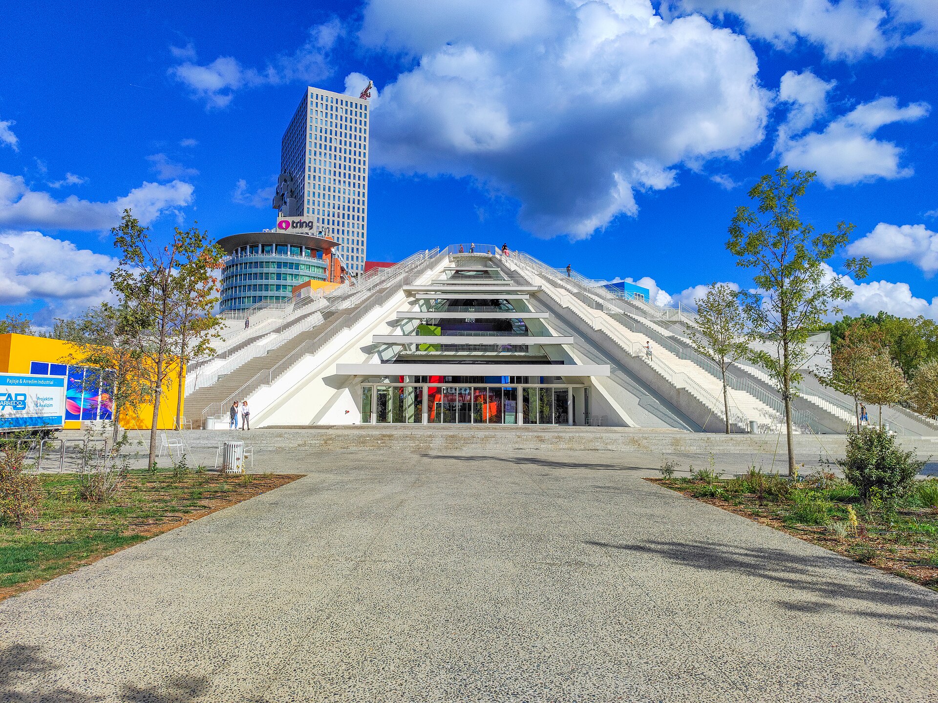 The Pyramid of Tirana, the best known modern landmark in the Albanian capital