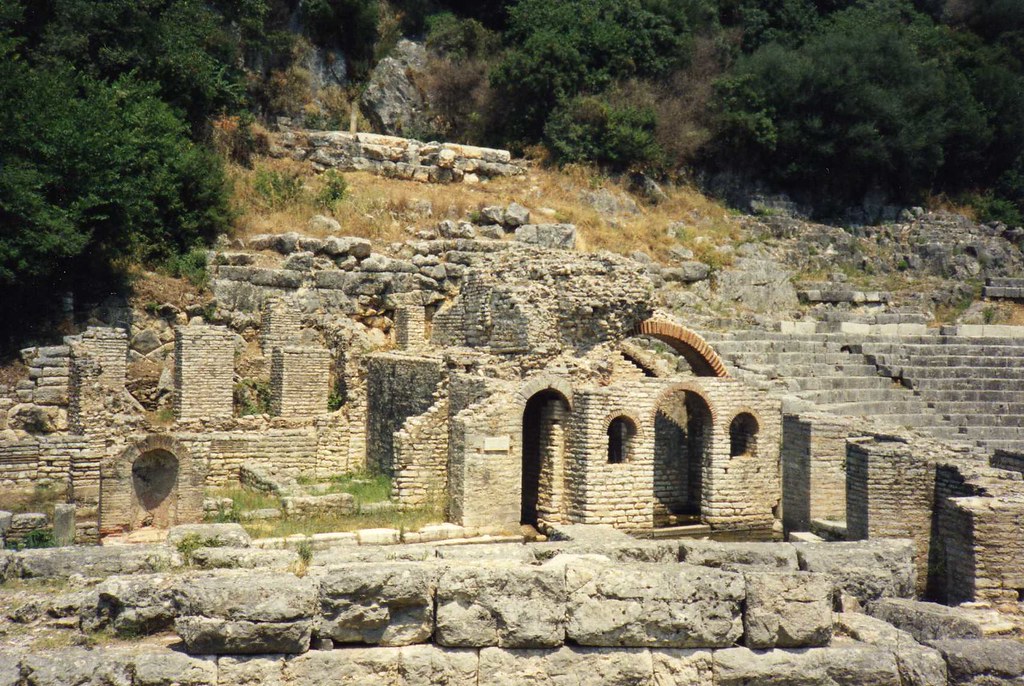 Ancient ruins at Butrint National Park near Saranda in southern Albania