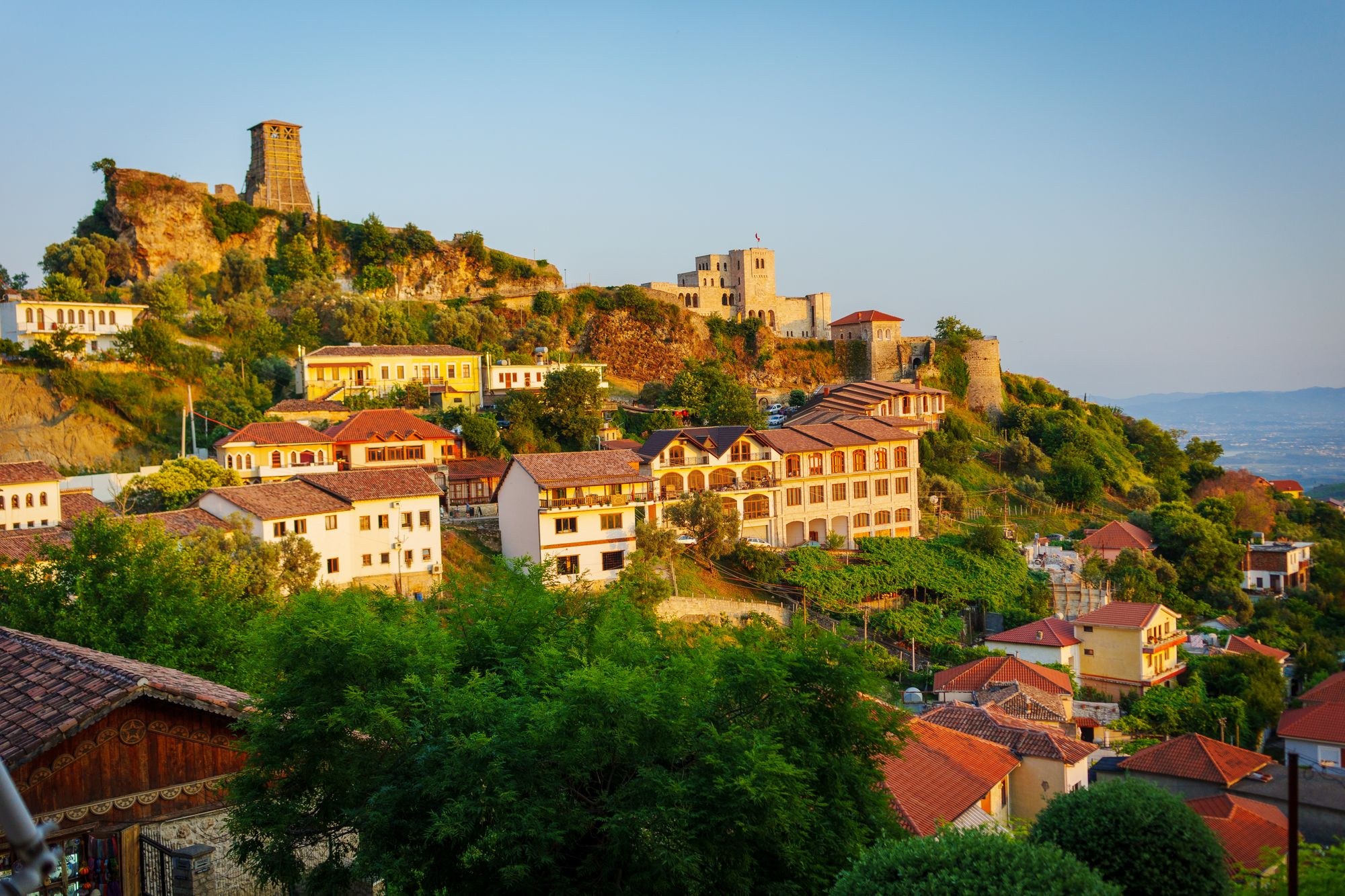 Kruja Albania day trip from Tirana to Skanderbeg Castle and the old bazaar